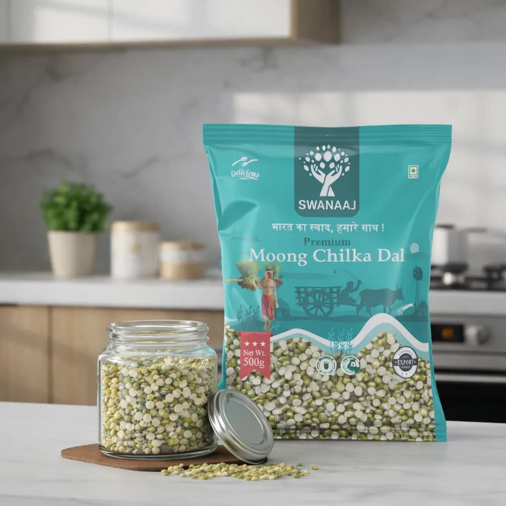 Swanaaj Moong Chilka Dal pack